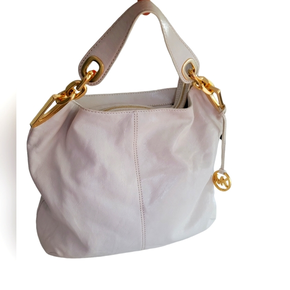 Michael Kors Ines Leather Hobo Shoulder Purse Bag MK Tag Charm Michael Kors. - Picture 2 of 16